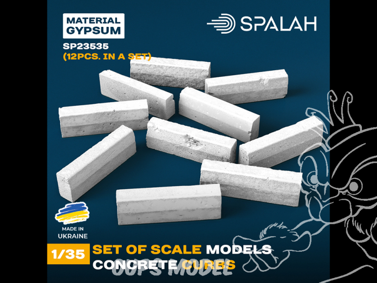 Spalah SP23535 Bordures en béton 12 pièces 1/35
