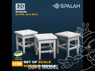 Spalah SP18435 Tabourets 3 pièces 1/35
