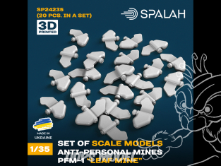 Spalah SP24235 Mine antipersonnel PFM-1 Mine à feuilles 20 pièces 1/35