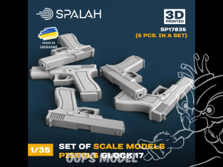 Spalah SP17835 Pistolets Glock-17 5 pièces 1/35
