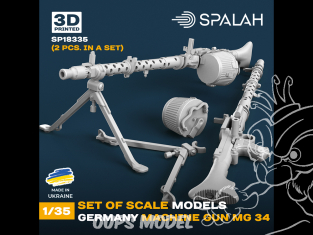 Spalah SP18335 Mitrailleuse MG-34 2pièces 1/35