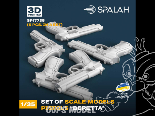 Spalah SP17735 Pistolets Beretta 5 pièces 1/35