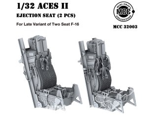 MCC Mini Craft Collection 32003 Sièges éjectable Aces II (DUAL) pour version Late F-16 Biplace 1/32