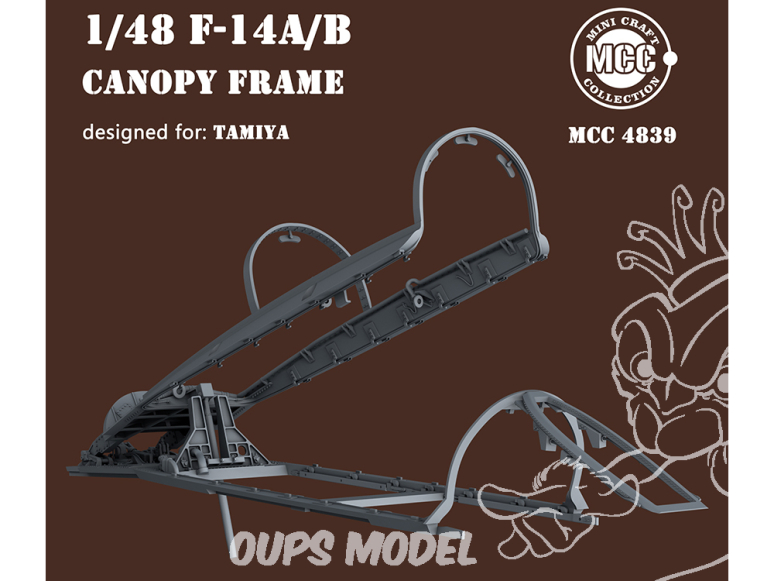 MCC Mini Craft Collection 4839 Châssis de verrière F-14A/B Tamiya 1/48