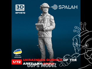 Spalah kit figurine SP11672 artilleur ukrainien de l'équipe d'artillerie 1/72