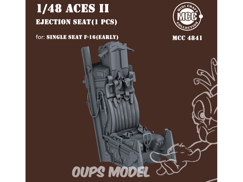 MCC Mini Craft Collection 4841 Siège éjectable ACES II pour F-16 début de production monoplace Tamiya 1/48