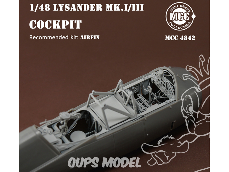 MCC Mini Craft Collection 4842 Cockpit Lysander Mk.I/III Airfix 1/48
