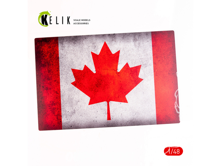 Kelik KS48035 Base Drapeau canadien Acrylique 3mm 410 x 270 mm 410 g 1/72 1/48