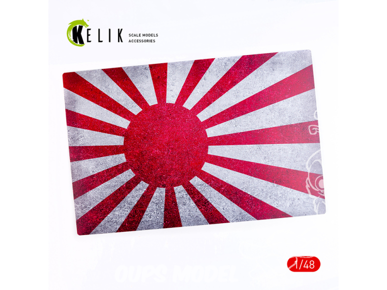 Kelik KS48040 Base Drapeau naval du Japon Acrylique 3mm 410 x 270 mm 410 g 1/72 1/48 1/32