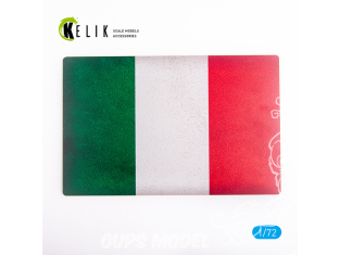 Kelik KS72089 Base drapeau italien en acrylique 3 mm 280 x 180 mm 170g 1/72