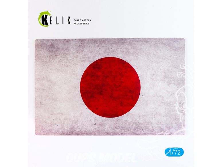 Kelik KS72093 Base drapeau Japon en acrylique 3 mm 280 x 180 mm 170g 1/72