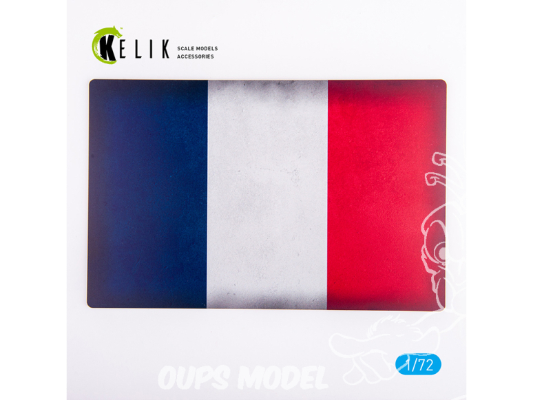 Kelik KS72087 Base Drapeau Français acrylique 3 mm 280 x 180 mm 170g 1/72