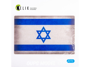 Kelik KS72088 Base Drapeau d'Israël acrylique 3 mm 280 x 180 mm 170g 1/72