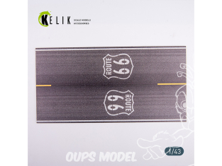 Kelik KS43003 Base Route 66 acrylique 3 mm 180 x 357 mm 210g 1/43