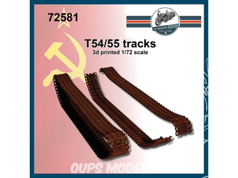 FC MODEL TREND accessoire résine 72581 Chenilles T-54/55 1/72