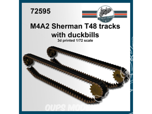 FC MODEL TREND accessoire résine 72595 Chenilles T48 avec Duckbills M4A2 Sherman 1/72