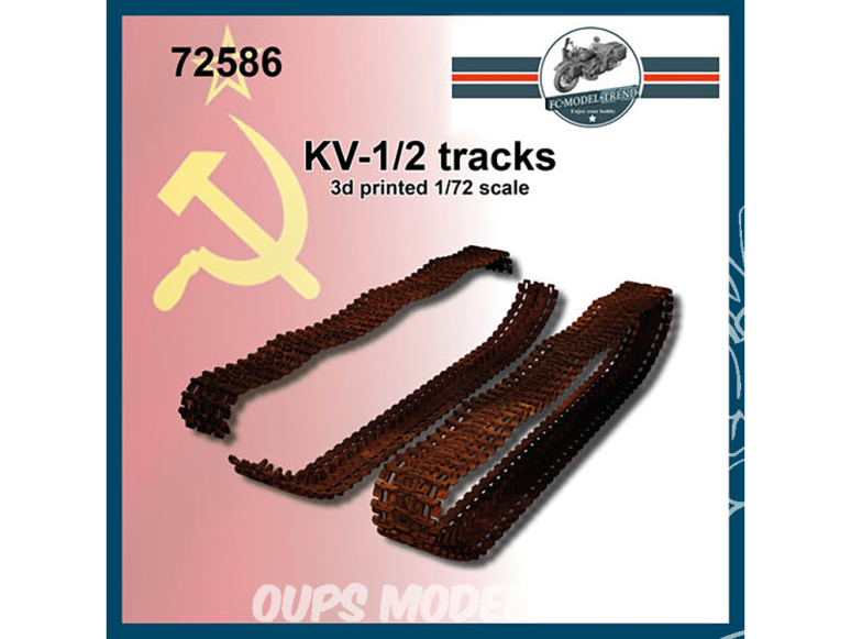 FC MODEL TREND accessoire résine 72586 Chenilles KV-1/2 1/72