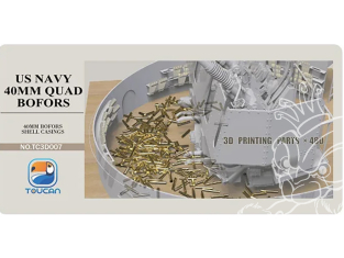 Toucan kit TC3D007 480 Douilles de 40 mm Bofors quadruples de l'US Navy Resine 1/35