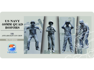 Toucan kit TC3D002 Équipage canon antiaérien quadruple Bofors de 40 mm de l'US Navy 1/35