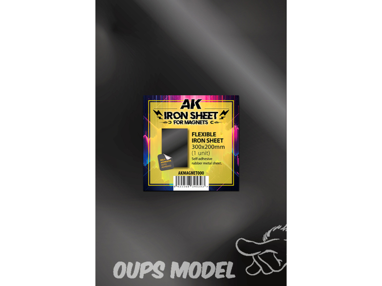 AK interactive outillage akMagnet000 Plaque de fersouple pour aimants 300 x 200 mm