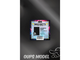 AK interactive outillage akMagnet001 PLANCHE MAGNÉTIQUE POUR SOCLE 300X200MM