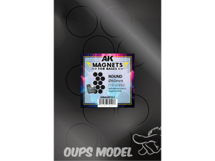 AK interactive outillage akMagnet012 Aimant rond pour socles Ø60 mm 10 unités