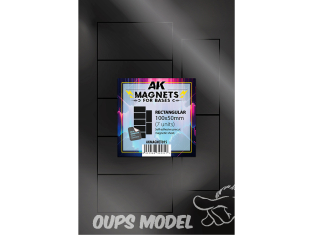 AK interactive outillage akMagnet015 Aimant rectangulaire pour socles 100 x 50 mm, lot de 7.