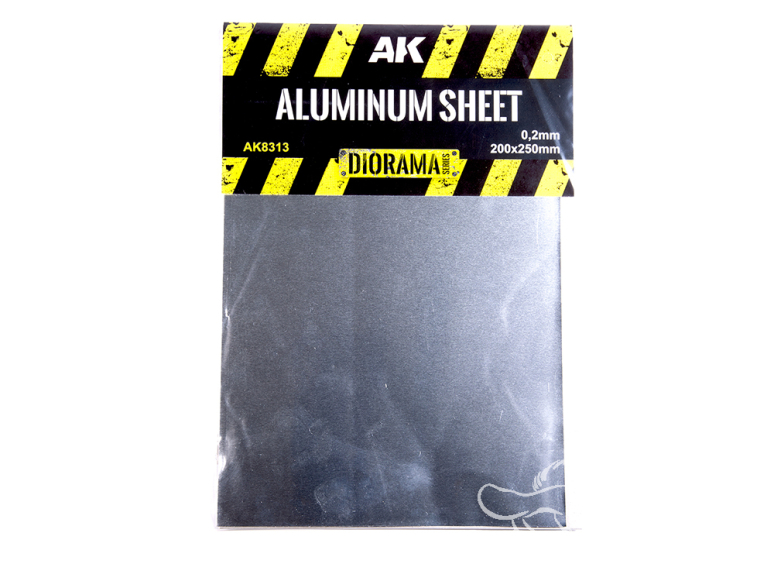 AK interactive AK8313 TÔLE D'ALUMINIUM 200 µM micromètre 200 x 250 mm