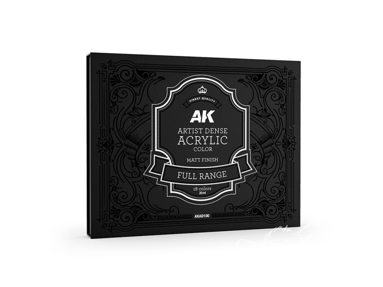 Ak Interactive AKAD100 COFFRET ÉDITION DELUXE GAMME COMPLÈTE DE PEINTURES ACRYLIQUES DENSES ARTISTE