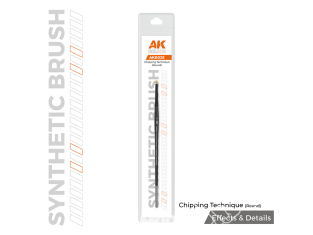 Ak interactive pinceau 3G AKB028 TECHNIQUE D'ÉCAILLAGE PINCEAU ROND