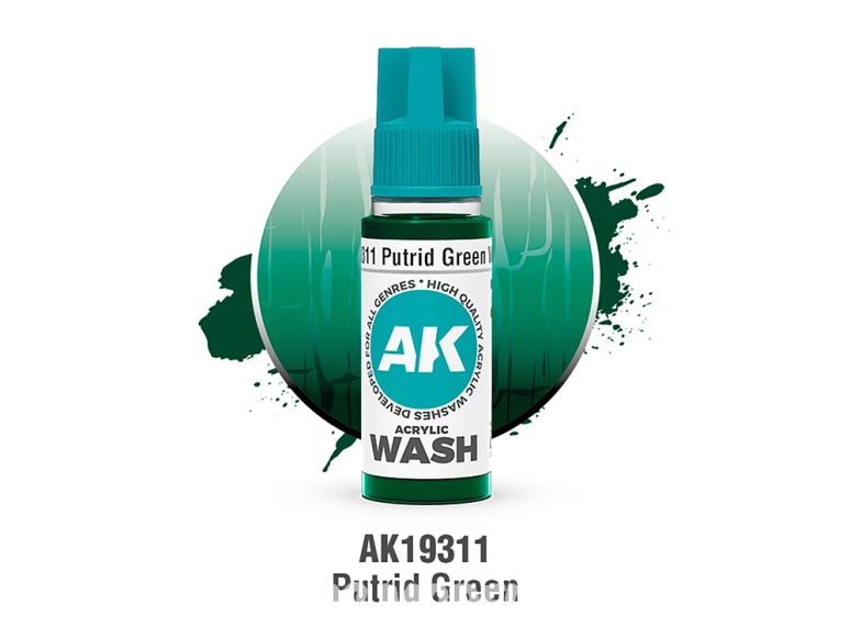 Ak interactive peinture AK19311 ACRYLIC WASH BRUN POURRITURE 18ml