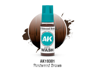 Ak interactive peinture AK19301 ACRYLIC WASH BOIS POURRI BRUN 18ml