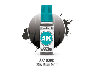Ak interactive peinture AK19302 ACRYLIC WASH OBSIDIAN HOLT 18ml