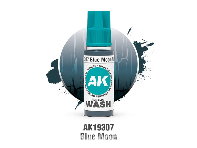 Ak interactive peinture AK19307 ACRYLIC WASH LUNE BLEUE 18ml