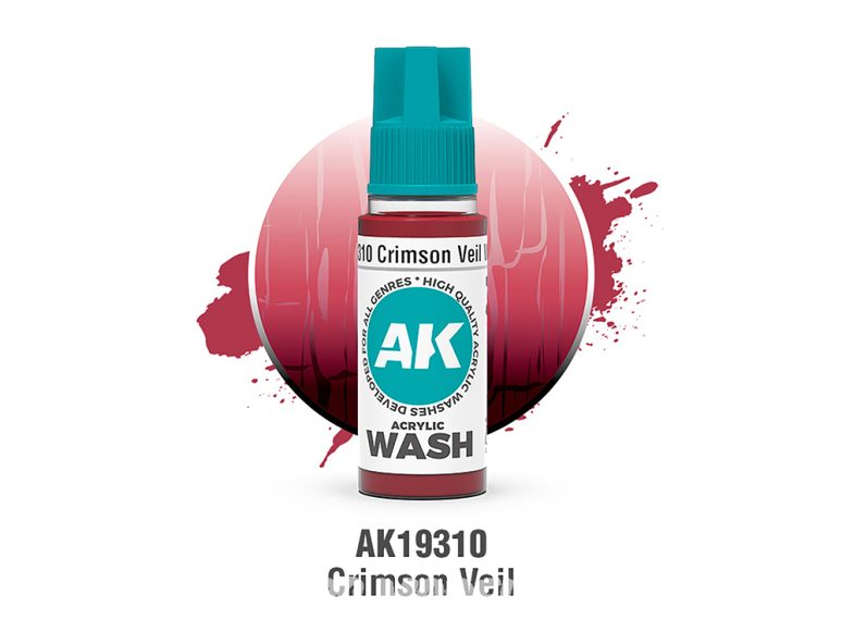 Ak interactive peinture AK19310 ACRYLIC WASH VOILE POURPRE 18ml