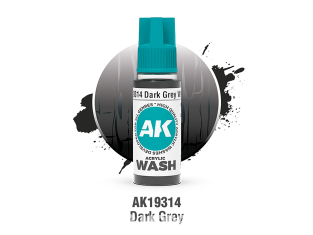 Ak interactive peinture AK19314 ACRYLIC WASH GRIS FONCÉ 18ml