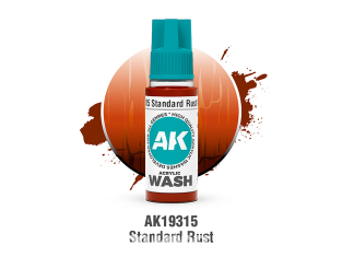 Ak interactive peinture AK19315 ACRYLIC WASH Rouille standard 18ml