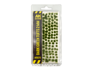 AK interactive Diorama series ak8275 Touffes vert foncé 2 mm
