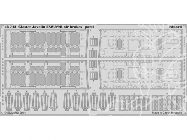 EDUARD photodecoupe avion 48742 Aerofreins Gloster Javelin FAW.9/9R 1/48