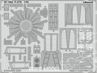 EDUARD photodecoupe avion 491568 Amélioration P-47N Mini Art 1/48