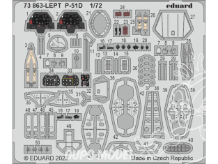 Eduard photodecoupe avion 73863 Amélioration P-51D Arma Hobby 1/72