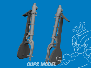 Eduard kit d'amelioration avion brassin Print 6481174 Jambes train d'atterrissage A6M Eduard 1/48