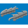 Eduard kit d'amelioration brassin Print 672440 Echappement 3 sorties Fishtail Spitfire Mk.V Eduard 1/72