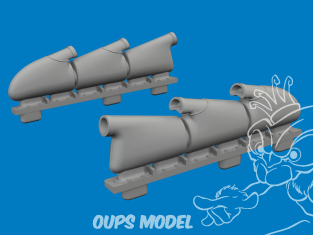 Eduard kit d'amelioration brassin Print 672441 Echappement 3 sorties arrondi Spitfire Mk.V Eduard 1/72