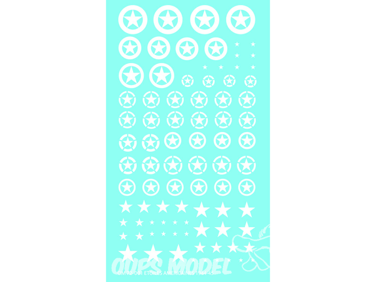 Oupsmodel By Berna 72-001 Etoiles Américaines 1944-45 1/72