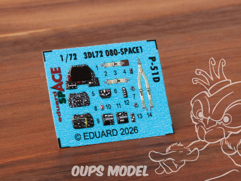 Eduard Space décalques 3D 3DL72080 P-51D Arma Hobby 1/72