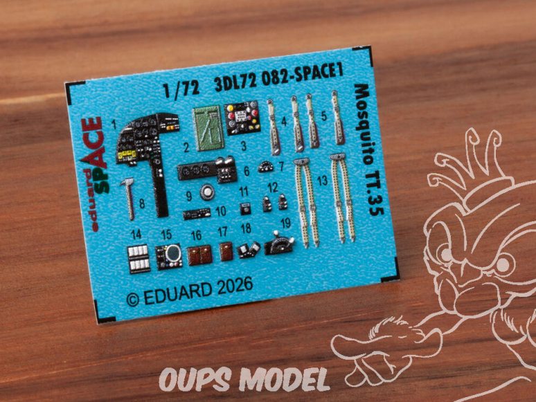 Eduard Space décalques 3D 3DL72082 Mosquito TT.35 Airfix 1/72