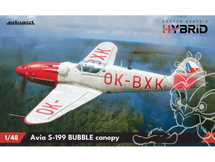 EDUARD maquette avion 948012 Avia S-199 Bubble Canopy Eduard Brassin Hybrid 1/48