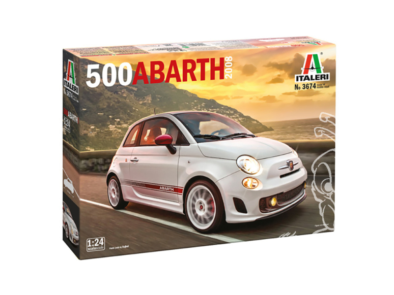 Italeri maquette voiture 3674 500 Abarth 2008 1/24