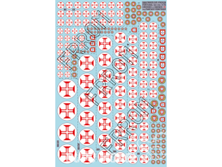 Frrom maquettes avions FR0X28 Décalques Portugal Cocardes et insignes Taille a5 1/72